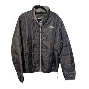 Eddie Bauer Jacket Coat Black Puffer Poly Lightweight Insulated Sz 2XL XXL Tub6
